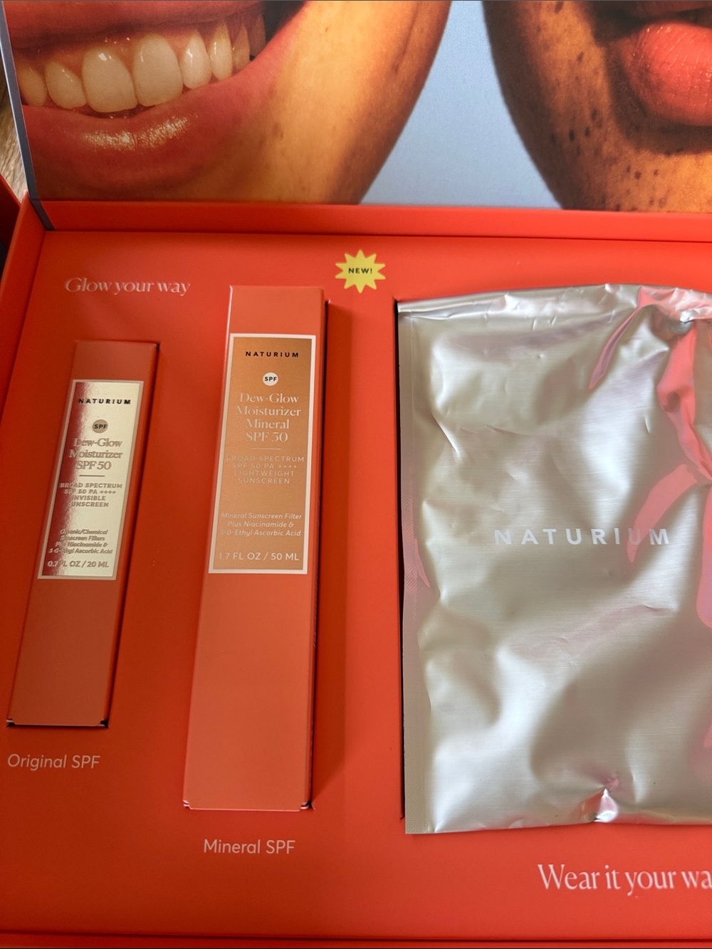 UNOPENED Naturium Dew Glow Original and Mineral SPF 50 Moisturizer
